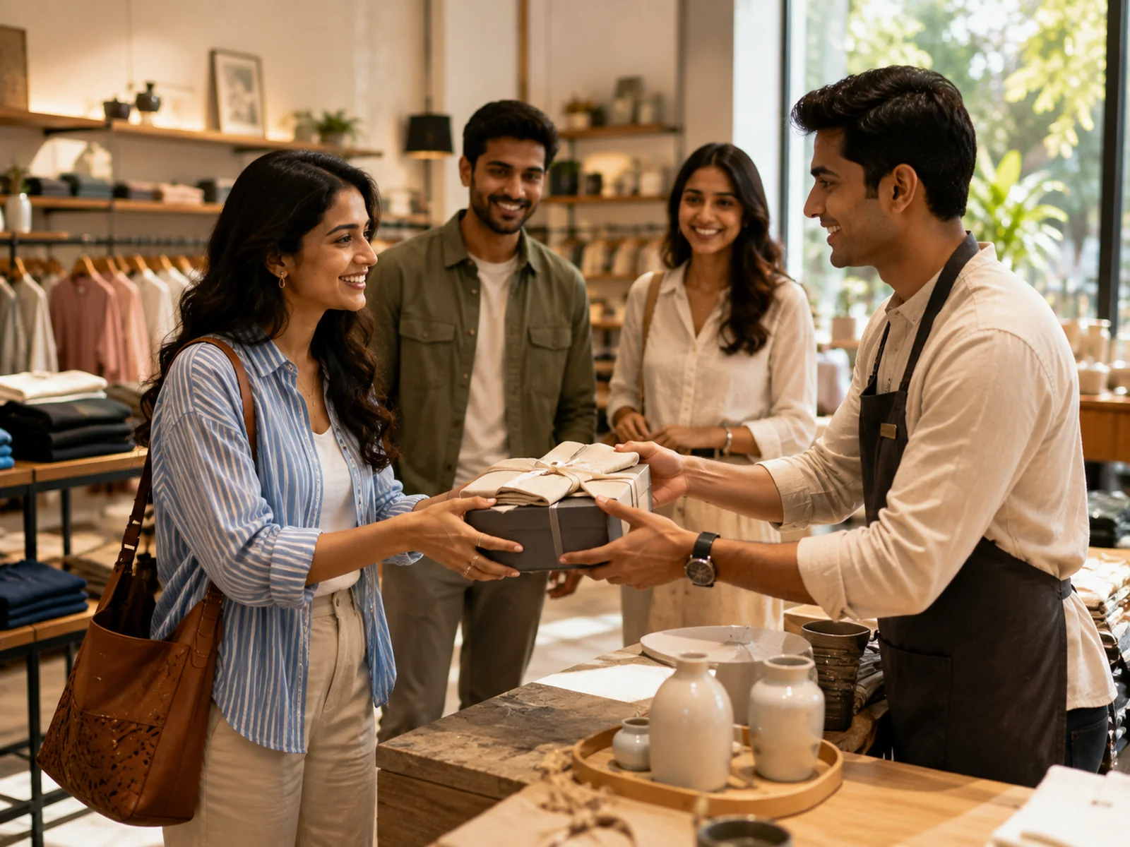 Customer receiving a useful relationship-based benefit from a local business